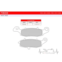 Колодки тормозные FERODO FDB2049P