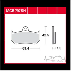 Колодки тормозные TRW MCB797SH