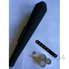 Прямоток   440*96mm   (нержавейка, сопло, черный, прямоток)   "118"