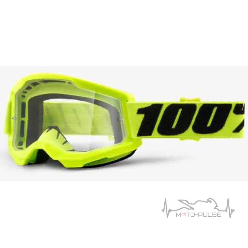 Очки кроссовые 100%  STRATA 2 Goggle Yellow - Clear Lens