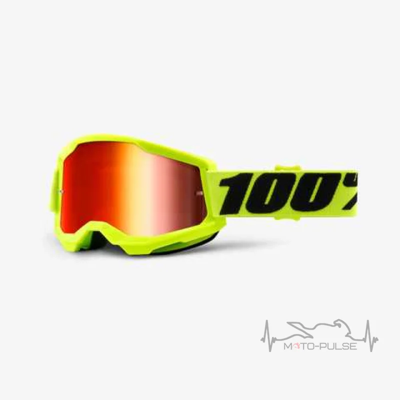 Очки кроссовые 100%  STRATA 2 Goggle Yellow  - Mirror Red Lens