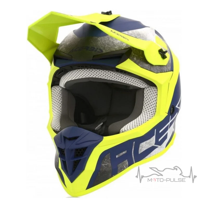 Мотошлем ACERBIS LINEAR yellow/blue (M) 