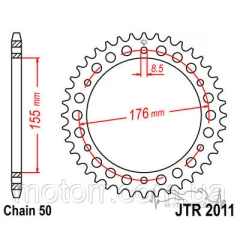 Звезда задняя 520*42 JTR1306.42 Honda CBR 900 CBR 1000