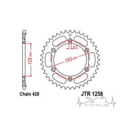 Звезда задняя JTR1258.54 Hondda XR