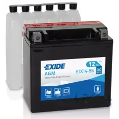 Аккумулятор 12A  YTX14-BS = ETX14-BS EXIDE 150*87*145