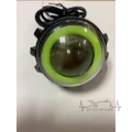 ДХО влагозащ LED линза с ободком "ангельский глаз ЗЕЛЕНЫЙ" с креплением под зеркало