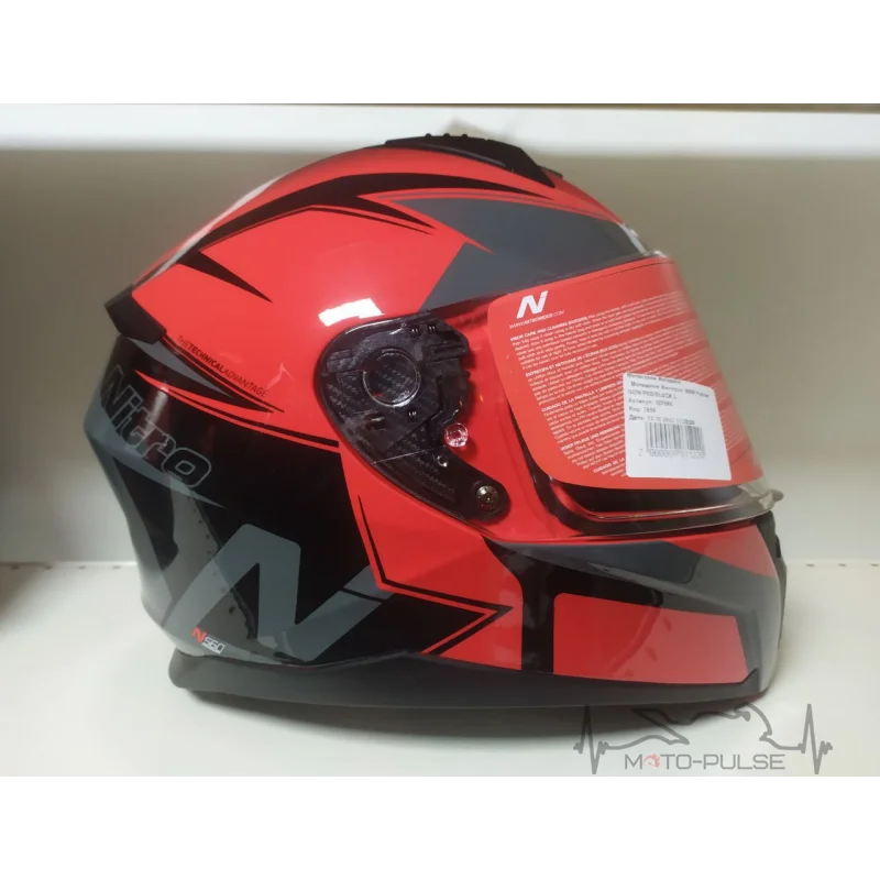 Мотошлем Nitro N560 Podium GUN/RED/BLACK XL