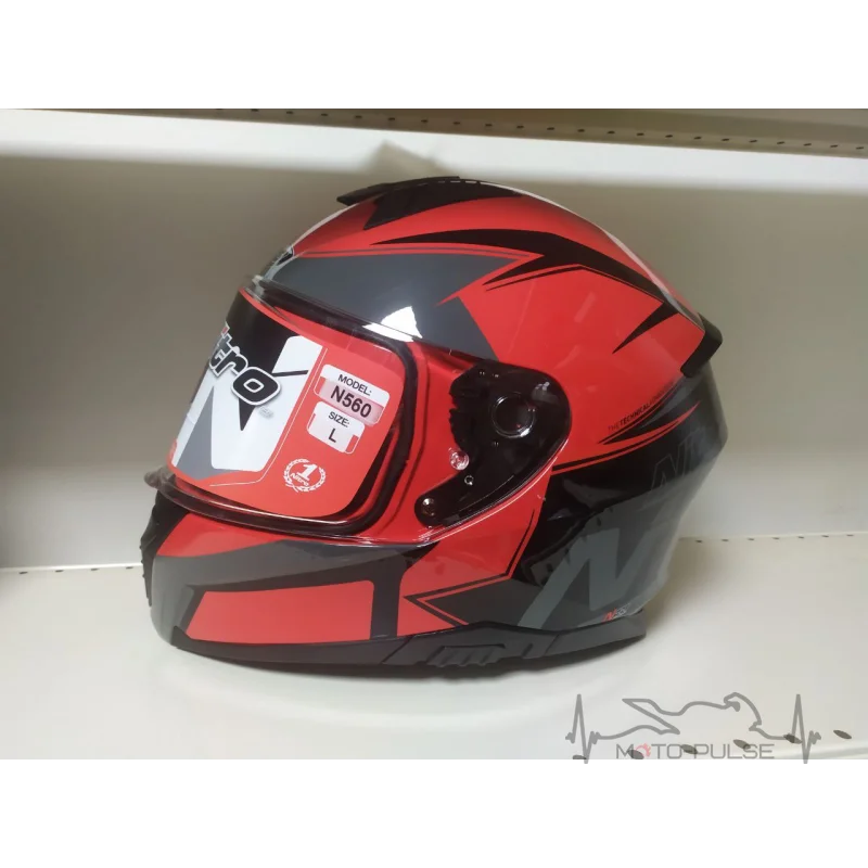 Мотошлем Nitro N560 Podium GUN/RED/BLACK XXL