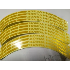 Наклейки на диск Honda Hornet yellow