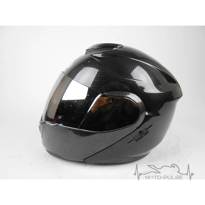 Мотошлем Flip-up FXW HF-119 Black Carbon M (брак)