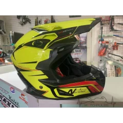 Мотошлем Nitro MX690 L SAFETY YELLOW/BLACK/RED L