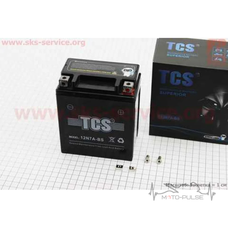 АКБ 7А 12N7A-BS (L113*W70*H132mm) TCS