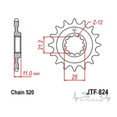 Звезда передняя 520-15 JTF824.15