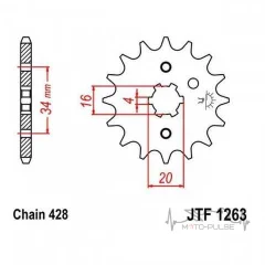 Звезда передня 428-14 JTF1263.14