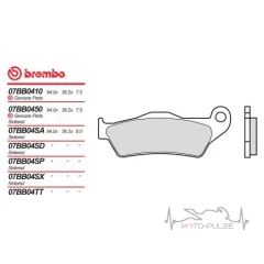 Колодки тормозные задние Brembo 07BB04SA