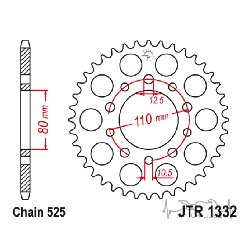 Звезда задняя 525*45 JTR1332.45