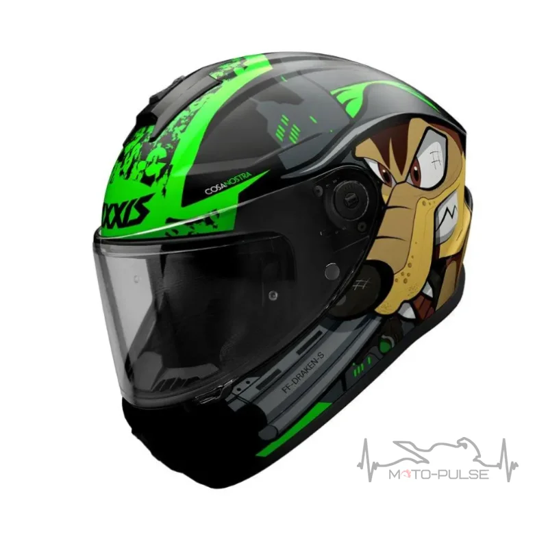 Мотошлем AXXIS DRAKEN S S Cosa Nostra B6 L Green