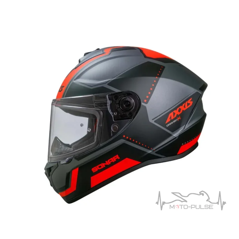 Мотошлем AXXIS DRAKEN S Sonar B5 M Red matt