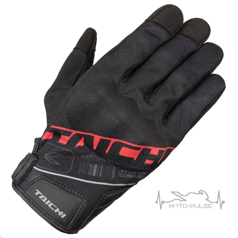 Мотоперчатки RS TAICHI RUBBER KNUCKLE BLACK RED XL