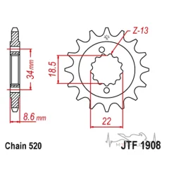 Звезда передняя 520*15 KTM 390 JTF1908.14