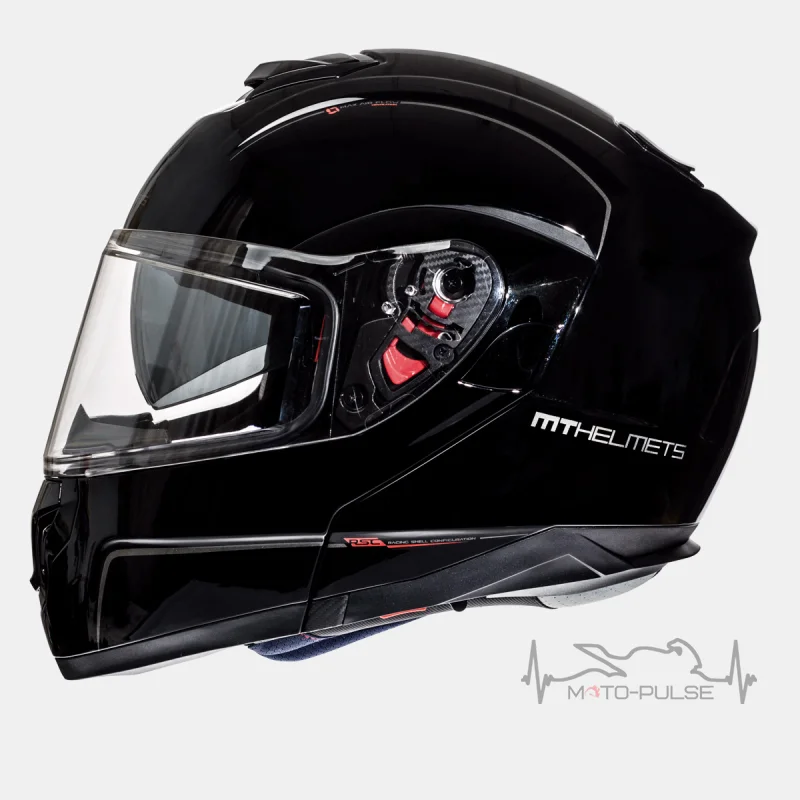 Мотошлем Flip-up MT Atom Black Gloss (XL)