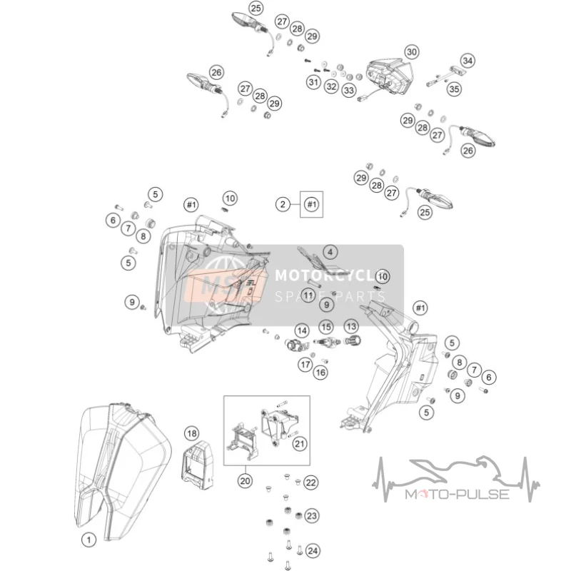 Подсветка номера KTM Adventure 1290 61914047000