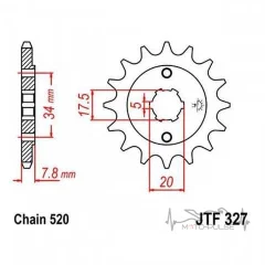Звезда передняя 520*13 JTF327.13