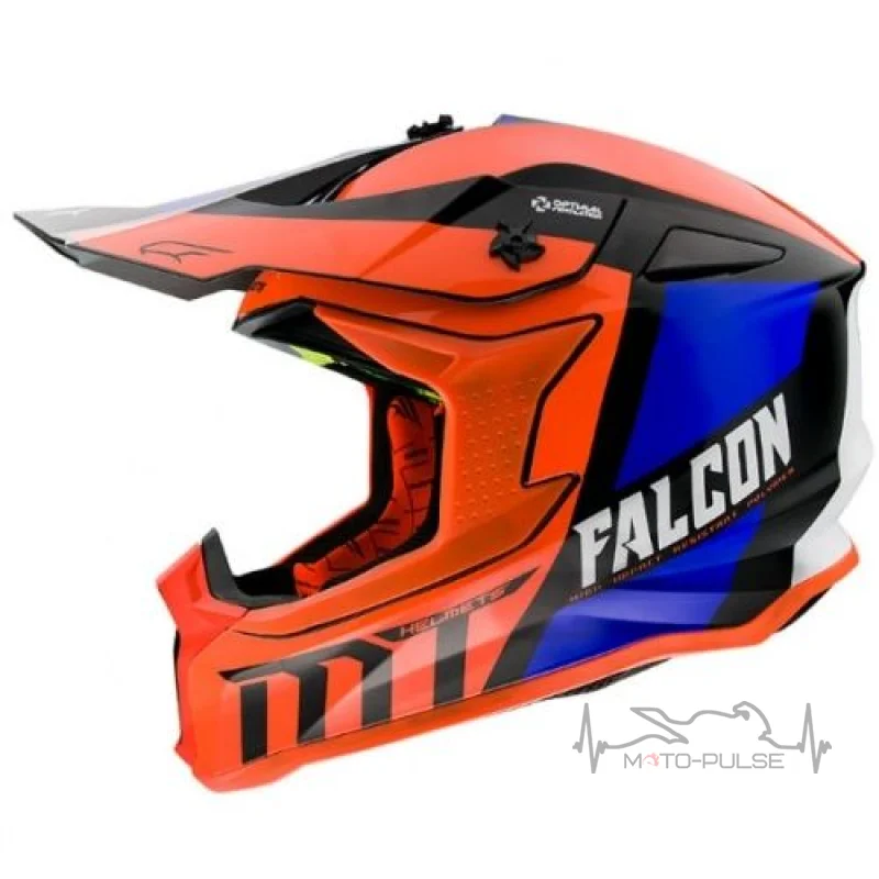 Мотошлем Кросс/Эндуро MT FALCON Warrior Blue/Black/White (L)