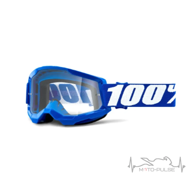 Очки кроссовые 100% STRATA 2 Goggle Blue - Clear Lens