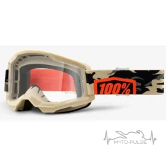 Очки кроссовые 100% STRATA 2 Goggle Kombat - Clear Lens