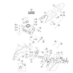 Пластик боковой правый KTM Duke 390 93008051000BH