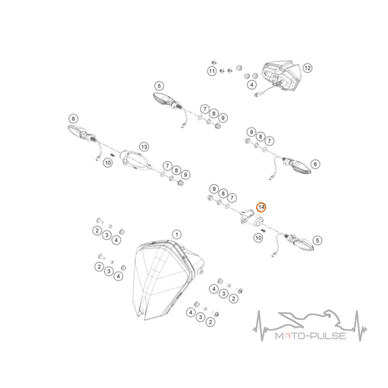 Крепление поворота левого KTM 790 890 Adventure 63514010090