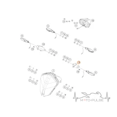 Крепление поворота левого KTM 790 890 Adventure 63514010090