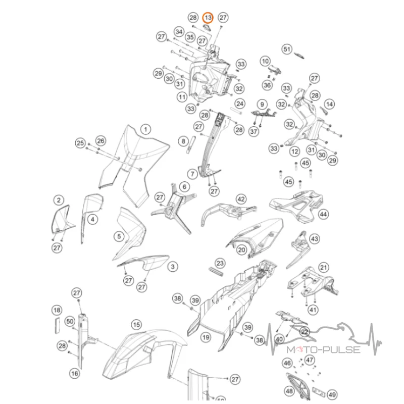 Заглушка правая KTM 790 890 Adventure 63514011080