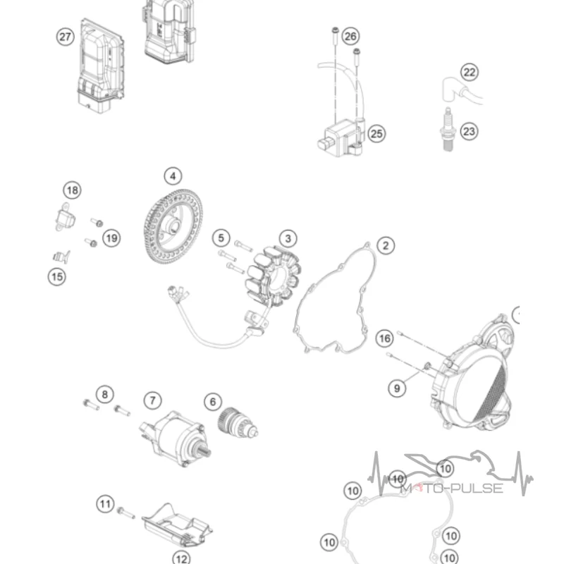 Прокладка крышки генератора KTM EXC 2024 A44030040000