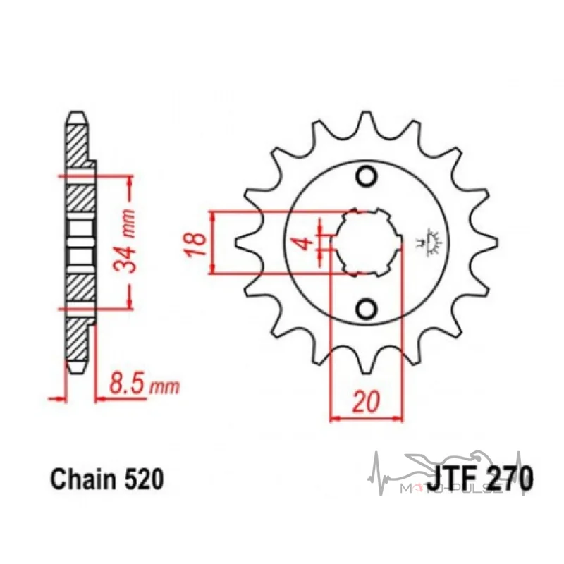 Звезда передняя 520*12 JTF270.12