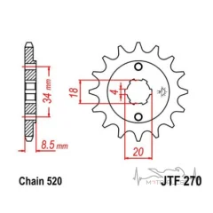 Звезда передняя 520*12 JTF270.12