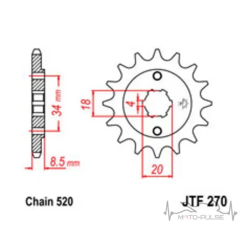 Звезда передняя Geon Daytona 350 Invader JTF270.15