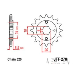 Звезда передняя Geon Daytona 350 Invader JTF270.15