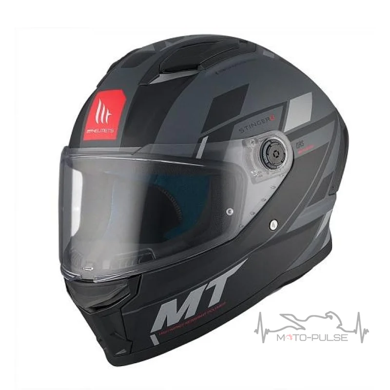 Мотошлем MT Stinger 2 Zivze C2 Black/Grey (S)