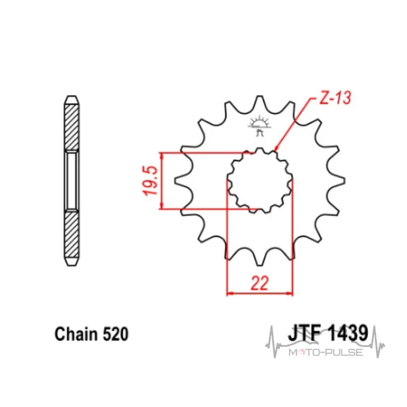 Звезда передняя 520*13 JT JTF1439.13