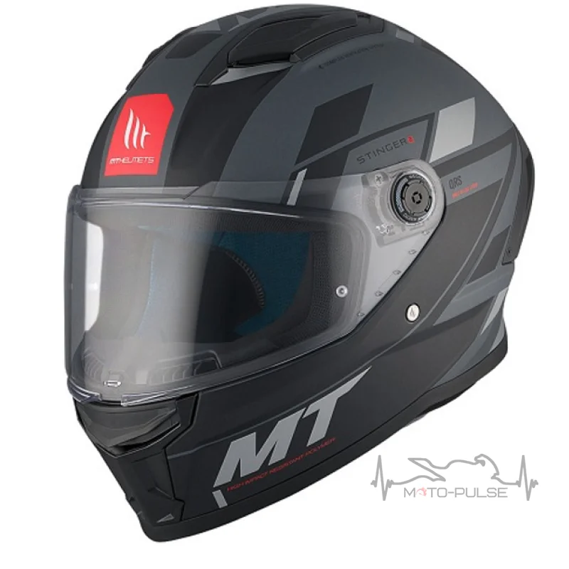 Мотошлем MT Stinger 2 Zivze C2 Black/Grey (L)