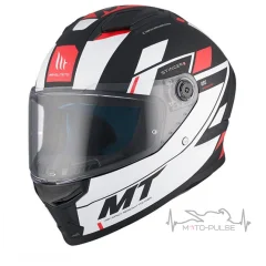 Мотошлем MT Stinger 2 Zivze B5 Black/White/Red (M)