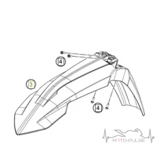 Крыло переднее Supermoto KTM 450 SMR 76908010000EB