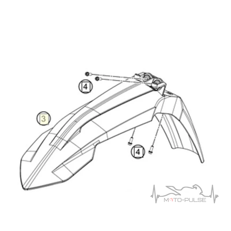 Крыло переднее Supermoto KTM 450 SMR 76908010000EB