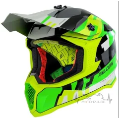 Мотошлем MT Falcon MX802 A3 Fluo Yellow/Green S