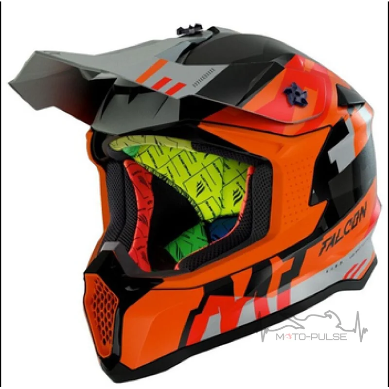 Мотошлем MT Falcon MX802 Arya A4 Fluo Orange/Black M