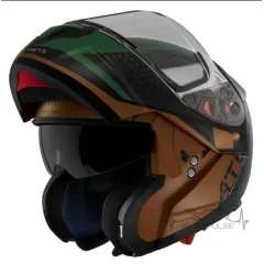 Мотошлем MT Atom Adventure B6 Black/Green (M)