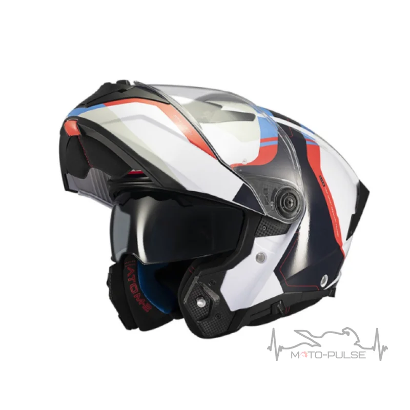 Мотошлем MT Atom 2 SV Emalla C7 White/Black/Blue L