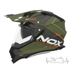 Мотошолом NOX N312 Drone Khaki Orange XXL